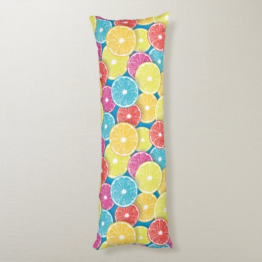 Coussins Longs Pièces de fruits d'agrumes (Dos (Vertical))