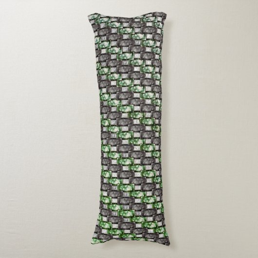 Coussins Longs Pièces rectangulaires sculptées et teintées, vert (Devant (Vertical))