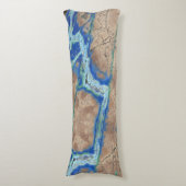 Coussins Longs Pierre azurite Beige et Turquoise (Devant (Vertical))