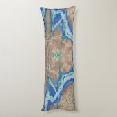 Coussins Longs Pierre azurite Beige et Turquoise (Dos (Vertical))