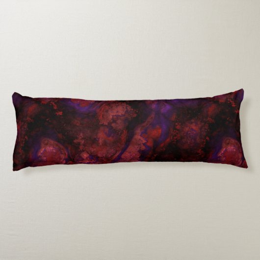 Coussins Longs Pierre rouge et violet abstrait (Dos)