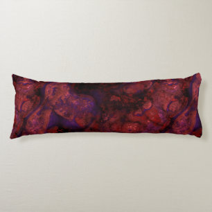 Coussins Longs Pierre rouge et violet abstrait