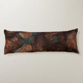 Coussins Longs Pierre rouille et turquoise (Dos)