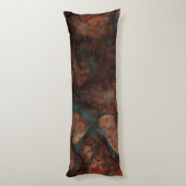 Coussins Longs Pierre rouille et turquoise (Dos (Vertical))