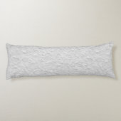 Coussins Longs Pierre texturée blanche, Art Abstrait monochrome (Dos)