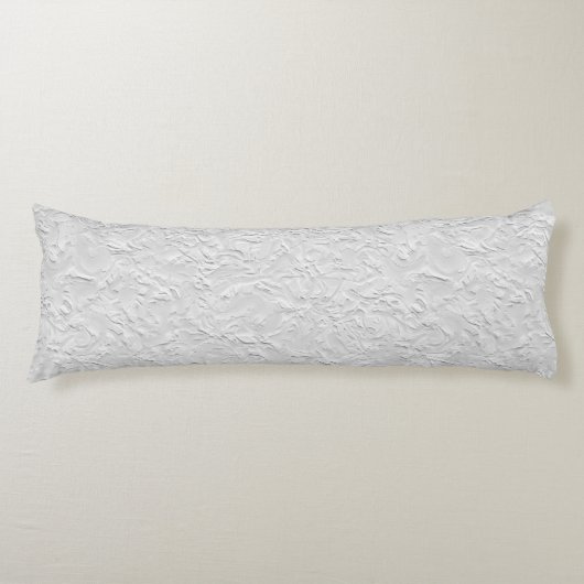 Coussins Longs Pierre texturée blanche, Art Abstrait monochrome (Devant)