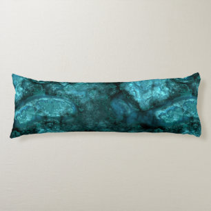 Coussins Longs Pierre turquoise abstraite