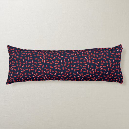 Coussins Longs Pilules rouges Motif répétitif (Devant)