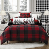 Coussins Longs Pin de l'Est Forêt Plaid Reindeer