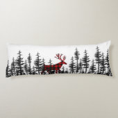 Coussins Longs Pin de l'Est Forêt Plaid Reindeer (Dos)