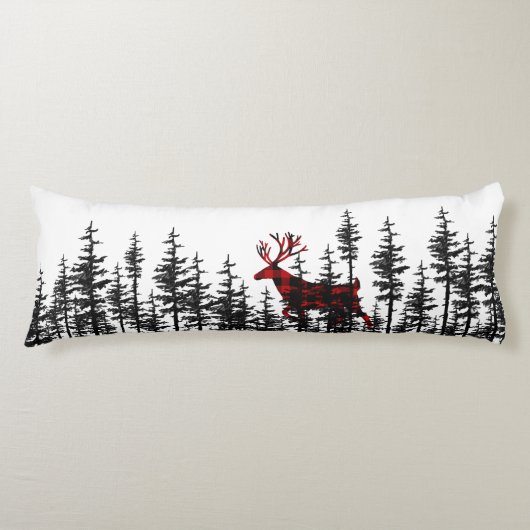 Coussins Longs Pin de l'Est Forêt Plaid Reindeer (Devant)