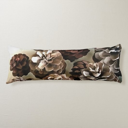 Coussins Longs Pine Cônes Bio Ornements de Noël Art (Devant)