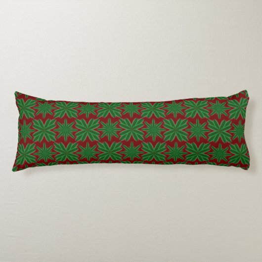 Coussins Longs Pine Snowflakes Garnet Body Oreiller (Devant)
