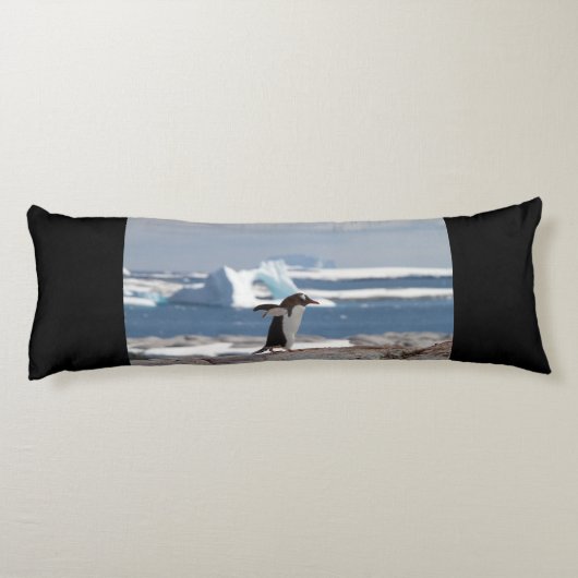 Coussins Longs Pingouin devant une arche de glace (Dos)