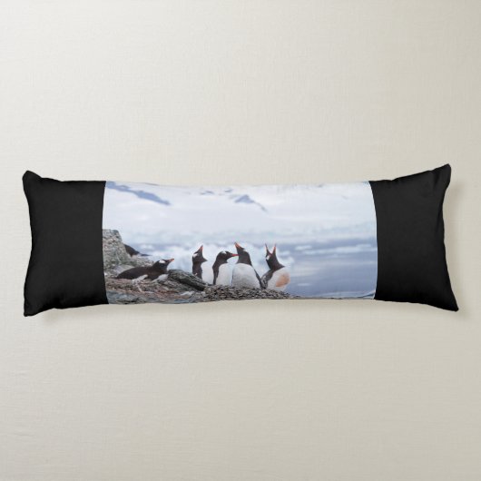 Coussins Longs Pingouins en Antarctique (Dos)