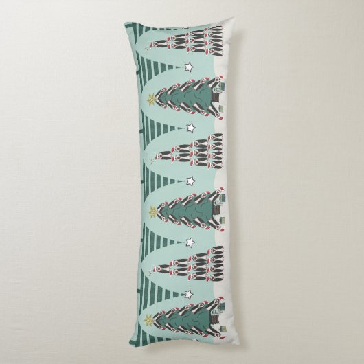 Coussins Longs Pingouins particuliers Funny sapin de Noël Personn (Dos (Vertical))