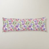 Coussins Longs Pink and Violet Sweet Peas (Dos)