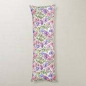 Coussins Longs Pink and Violet Sweet Peas (Dos (Vertical))