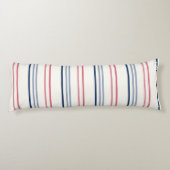 Coussins Longs Pink blue and white stripes (Dos)