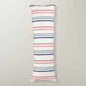 Coussins Longs Pink blue and white stripes (Devant (Vertical))