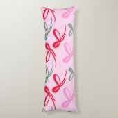 Coussins Longs Pink Christmas Bows Reversible Color (Dos (Vertical))