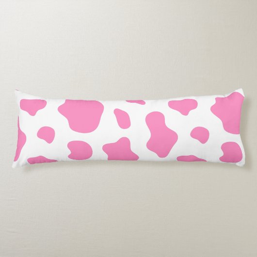 Coussins Longs Pink Cow Print Decorative Pillow (Devant)