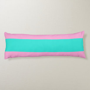 Coussins Longs Pink et Aqua Stripes