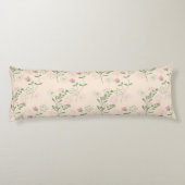 Coussins Longs Pink Green Retro Y2K les années 70 Fleur Motif (Dos)