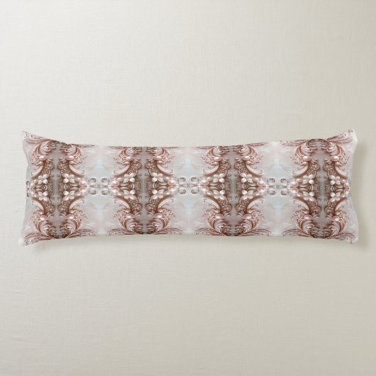 Coussins Longs Pink Ornate Pearl and Floral Body Pillow (Devant)