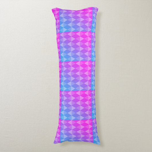 Coussins Longs Pink, Purple, Blue Diamond Pattern (Devant (Vertical))