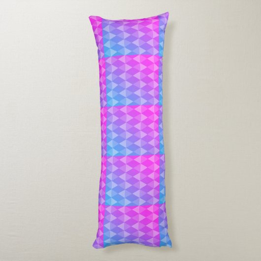 Coussins Longs Pink, Purple, Blue Diamond Pattern (Dos (Vertical))