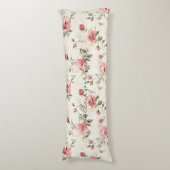 Coussins Longs Pink Roses Floral  (Devant (Vertical))