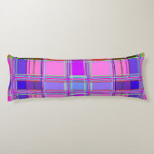 Coussins Longs Pink tartan Fabric Pattern Cloth Madras (Dos)