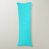 Coussins Longs Pinstripes diagonales - turquoise et blanche (Devant (Vertical))