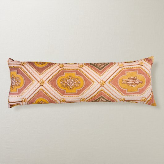 Coussins Longs Plafond Abstrait rose jaune (Dos)