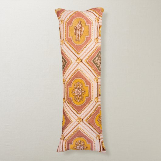 Coussins Longs Plafond Abstrait rose jaune (Devant (Vertical))