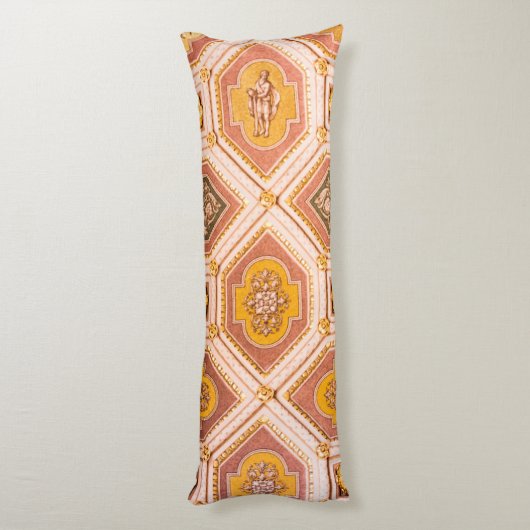 Coussins Longs Plafond Abstrait rose jaune (Dos (Vertical))