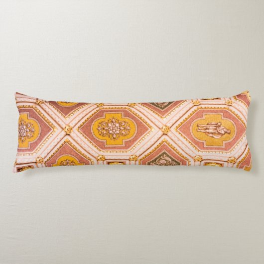 Coussins Longs Plafond Abstrait rose jaune (Devant)