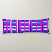 Coussins Longs Plaid bleu rose violet (Dos)