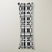 Coussins Longs Plaid en noir blanc et gris (Devant (Vertical))