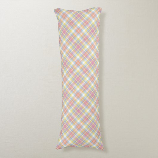 Coussins Longs Plaid en pastel de rayure (Devant (Vertical))