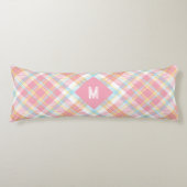 Coussins Longs Plaid Monogramme personnalisé / Motif Tartan (Devant)