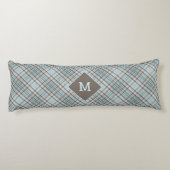 Coussins Longs Plaid Monogramme personnalisé / Motif Tartan (Dos)