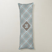 Coussins Longs Plaid Monogramme personnalisé / Motif Tartan (Dos (Vertical))