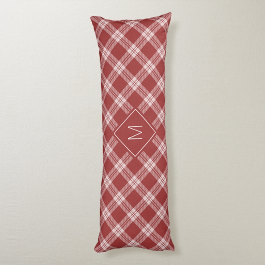 Coussins Longs Plaid Monogramme personnalisé / Motif Tartan (Dos (Vertical))