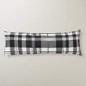 Coussins Longs Plaid noir et blanc (Dos)