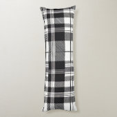 Coussins Longs Plaid noir et blanc (Dos (Vertical))