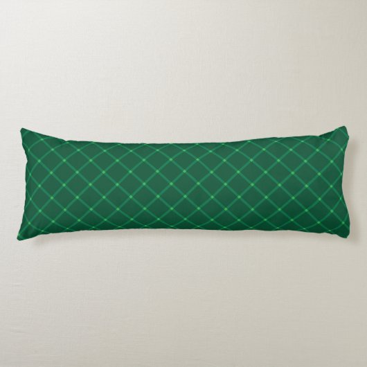 Coussins Longs Plaid vert foncé, motif traditionnel festif (Devant)