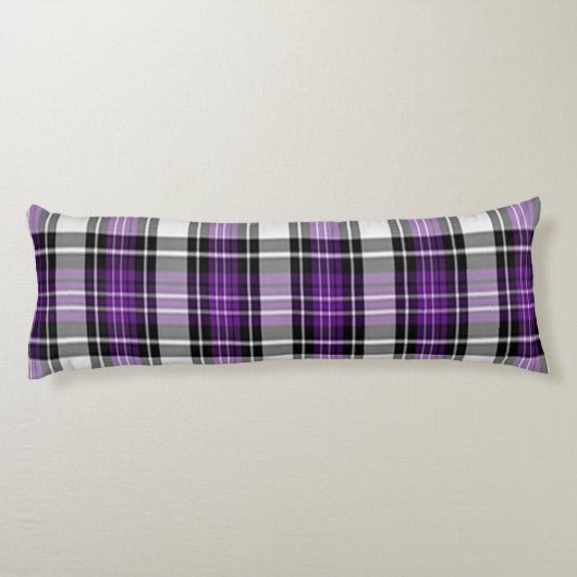 Coussins Longs Plaid Violet Et Noir (Dos)