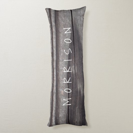 Coussins Longs Planche en bois patinée personnalisée (Dos (Vertical))